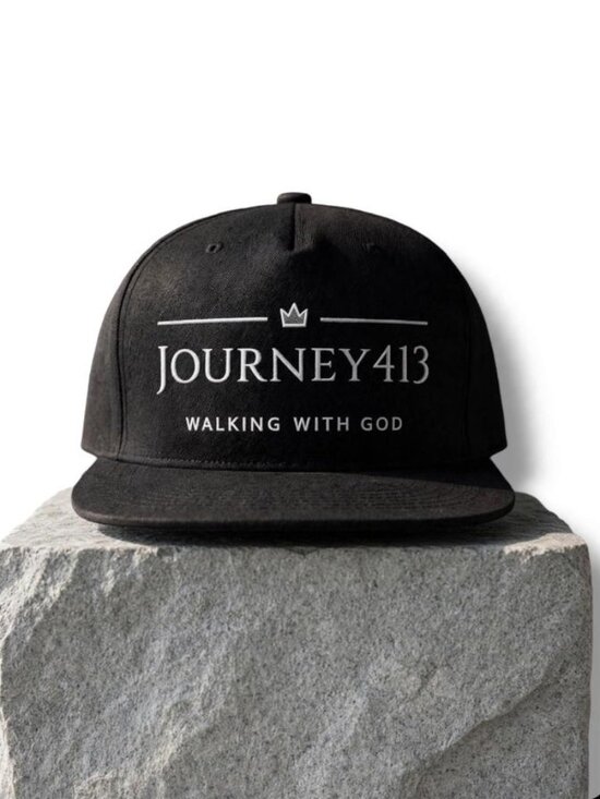 JOURNEY413 Accessories - NEW - JOURNEY 413 T SNAPBACK WALKING WITH GOD HAT - BLACK